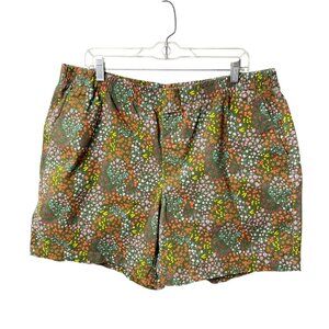 Lands' End Women's Multicolor Ditsy Floral Mid Rise Chino Shorts Plus Size 18W